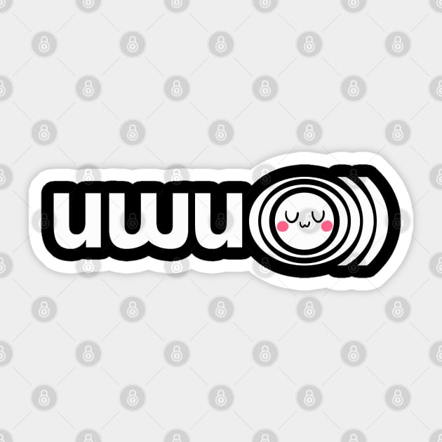 uwu /ˈuːwuː/ sunn O meme Sticker by DrumRollDesigns